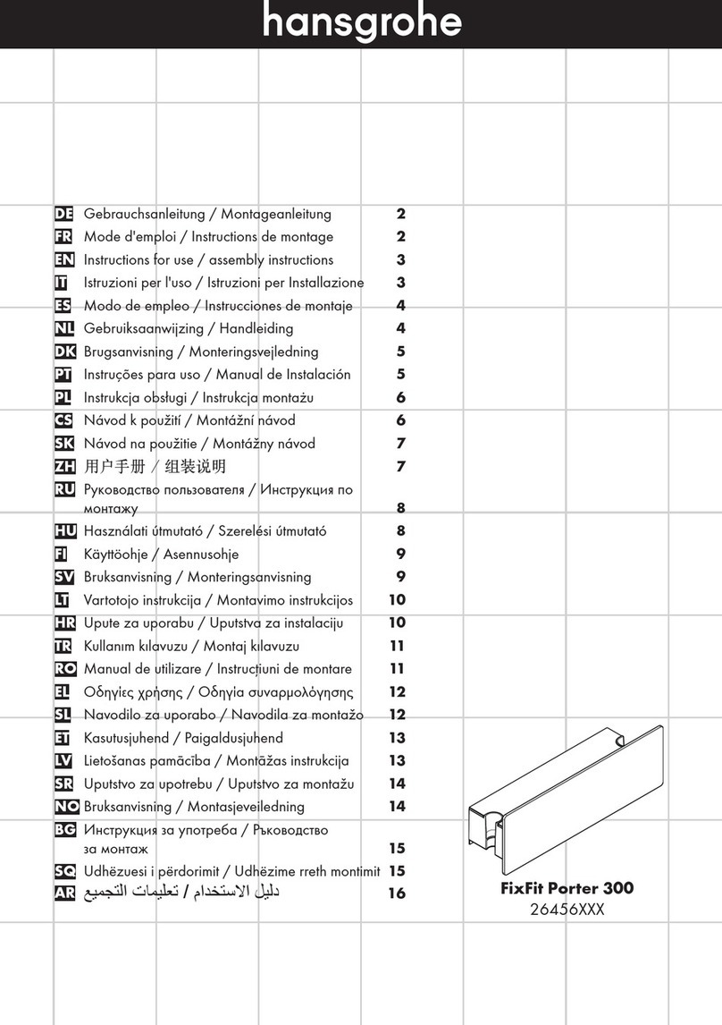 Hans Grohe FixFit Porter 300 Instructions for use/assembly instructions