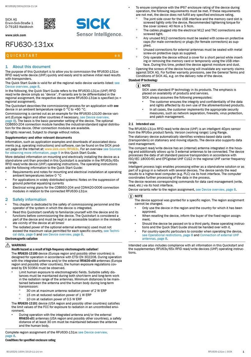 SICK RFU630-131 Series User manual