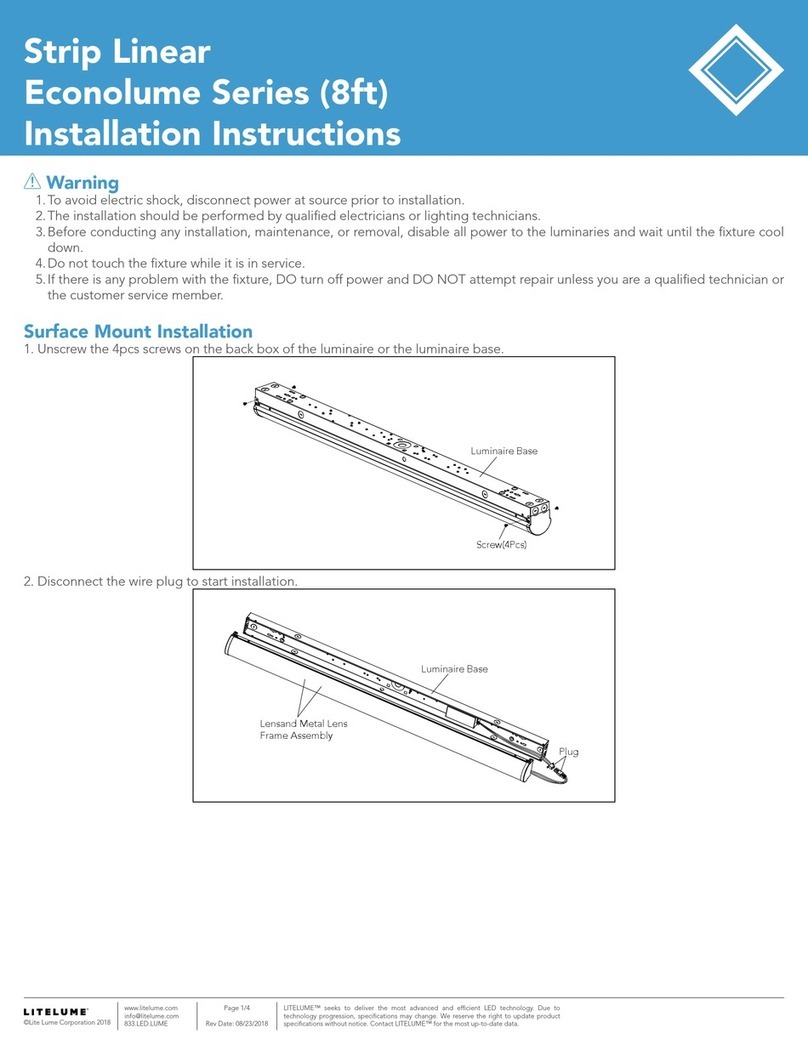 Litelume Econolume Series installation instructions Litelume Econolume Series installation instructions