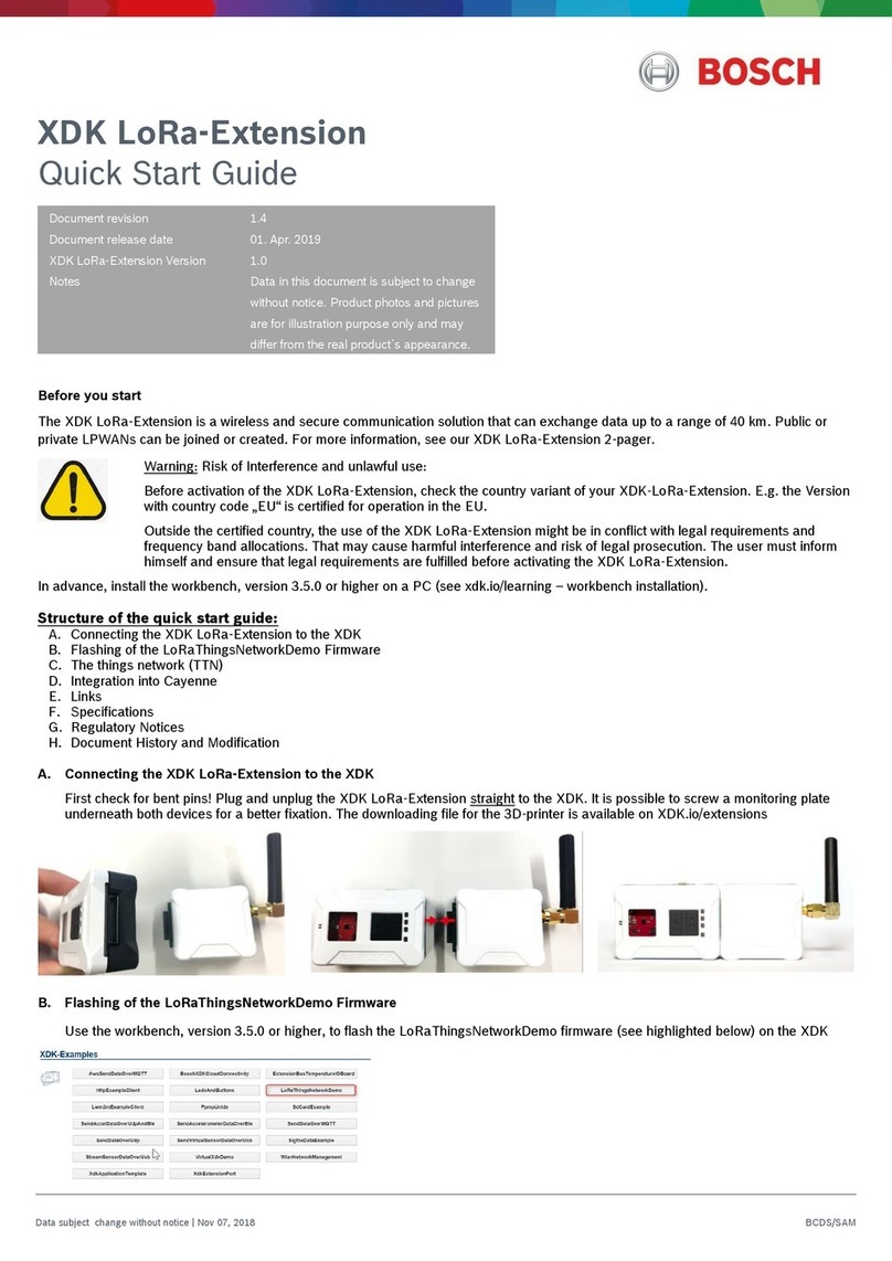 Bosch XDK LoRa-Extension quick start guide
