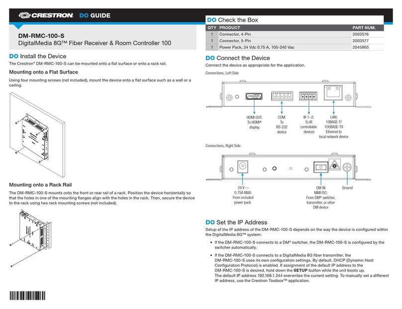Crestron DigitalMedia 8G DM-RMC-100-S Dimensional drawing
