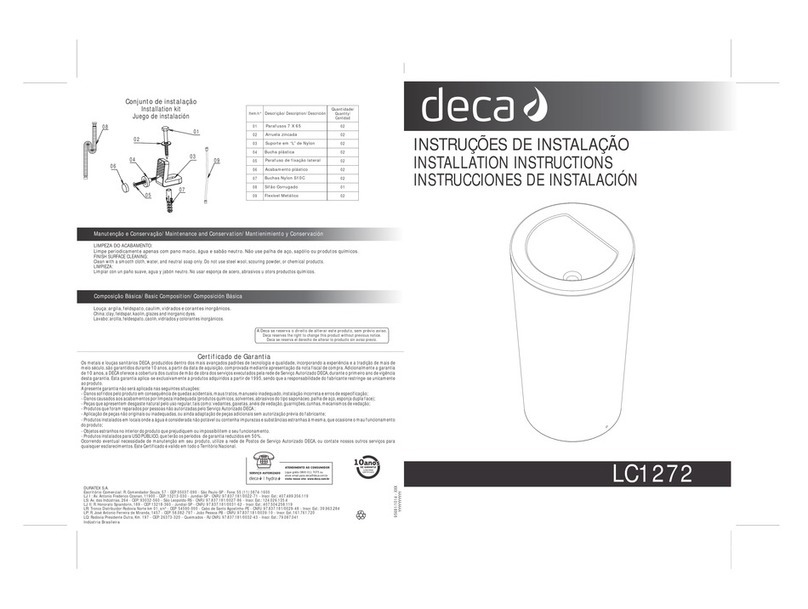 Deca LC1272 installation instructions
