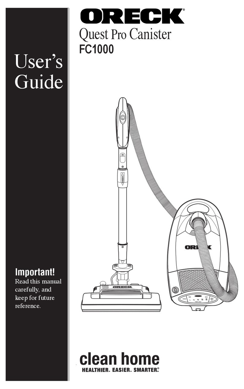 Oreck Quest Pro Canister FC1000 user guide