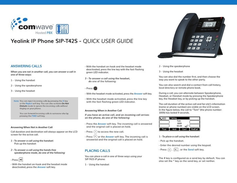 comwave SIP-T42S Instruction manual