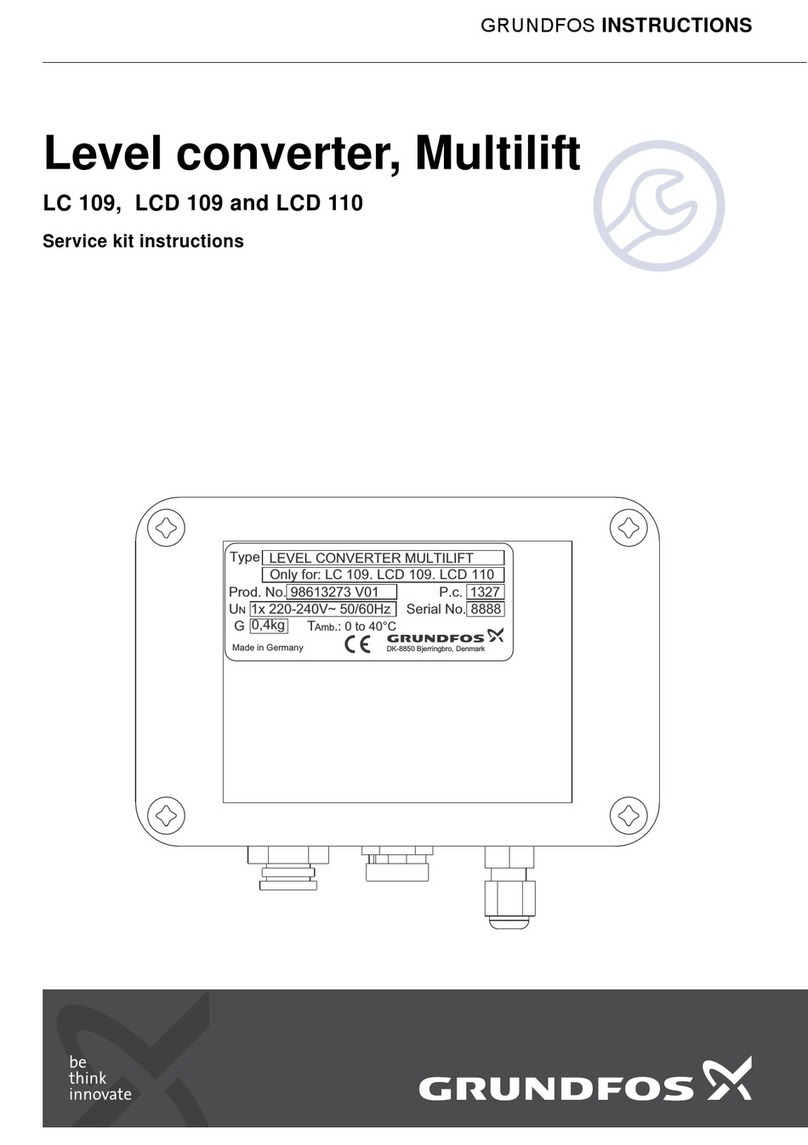 Grundfos LC 109 Service Kit Instructions