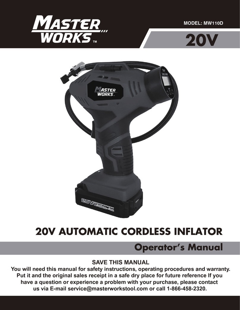 Master WORKS MW110D Operator's manual