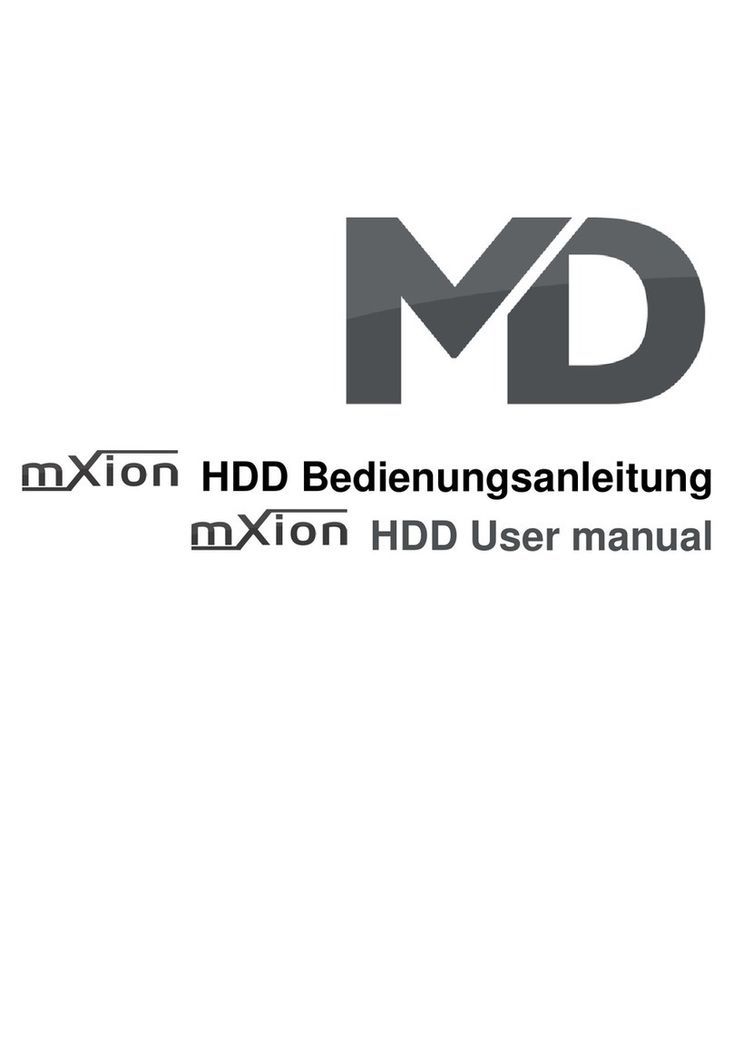 MD mXion HDD User manual