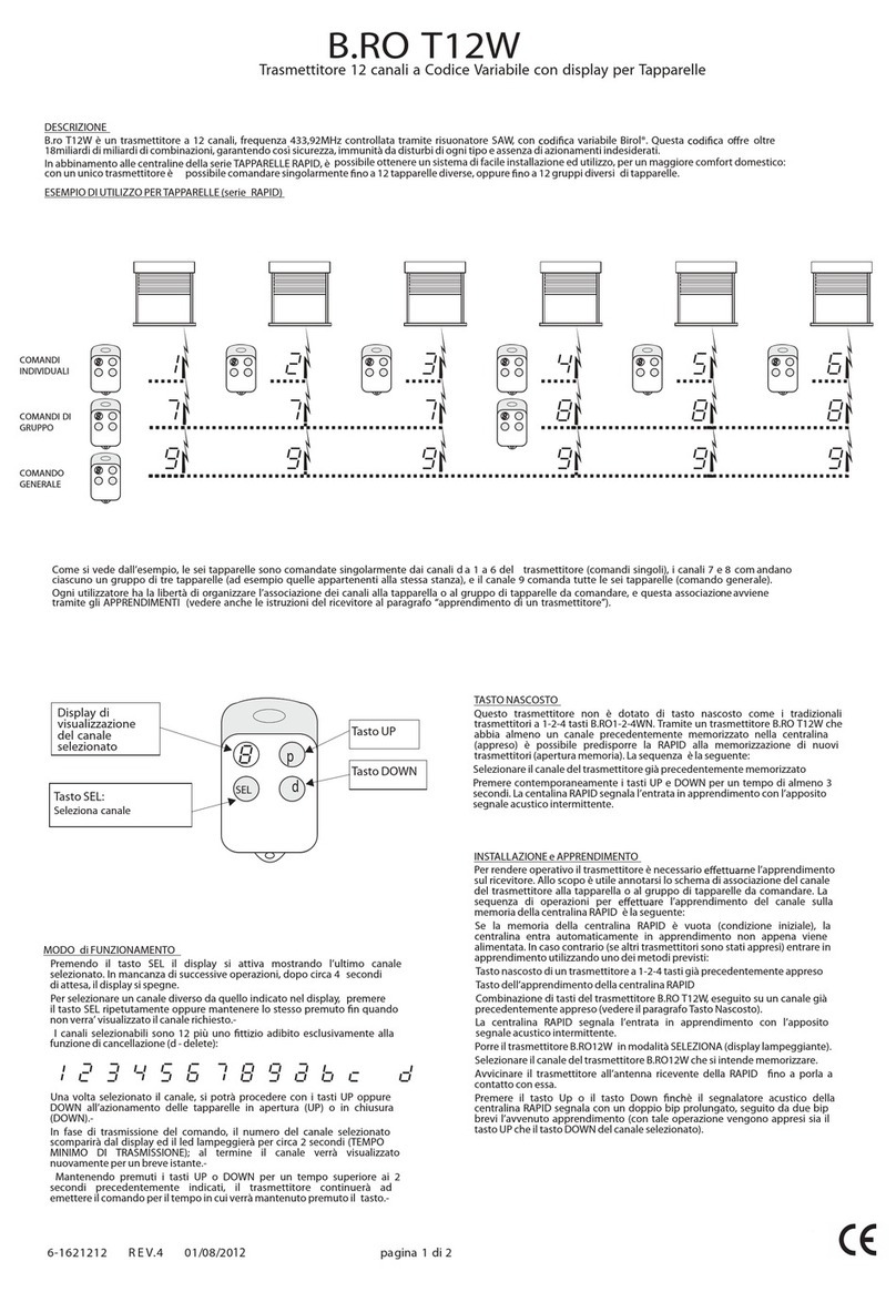 Allmatic B.RO T12W quick start guide