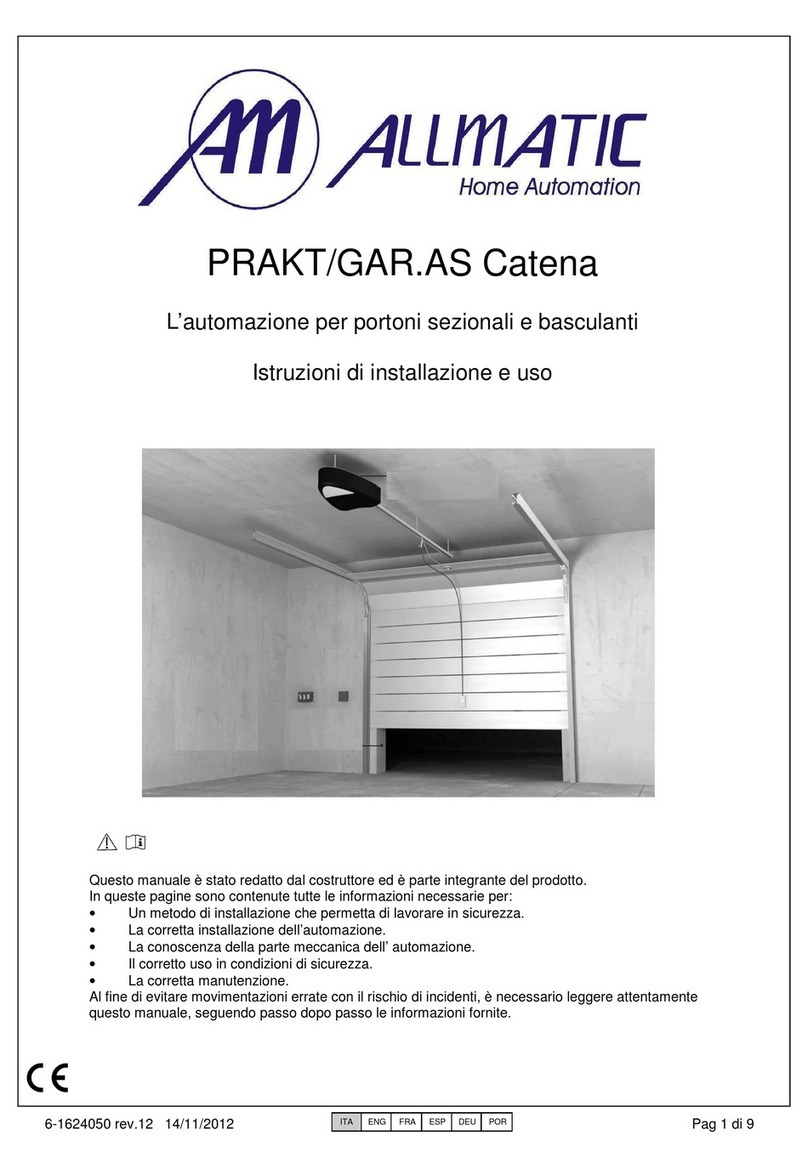 Allmatic PRAKT/GAR.AS Series Instructions for use and installation