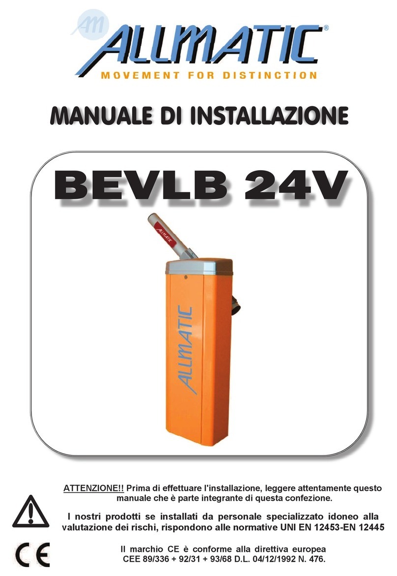 Allmatic BEVLB 24V installation manual