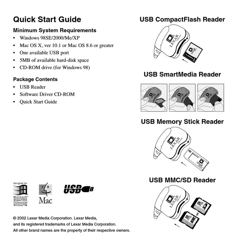 Lexar USB CompactFlash Reader User manual