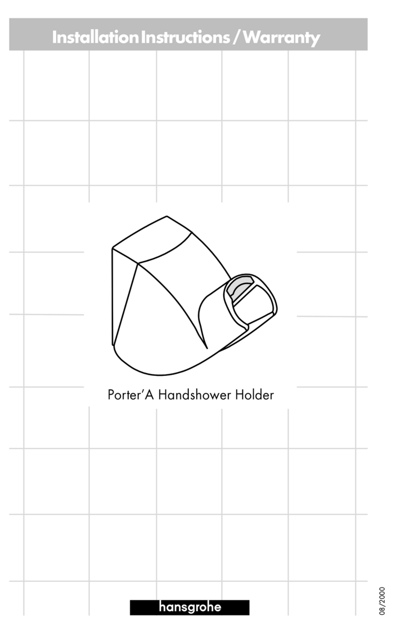 Hans Grohe Porter'A 27520 Installation guide Hans Grohe Porter'A 27520 Installation guide