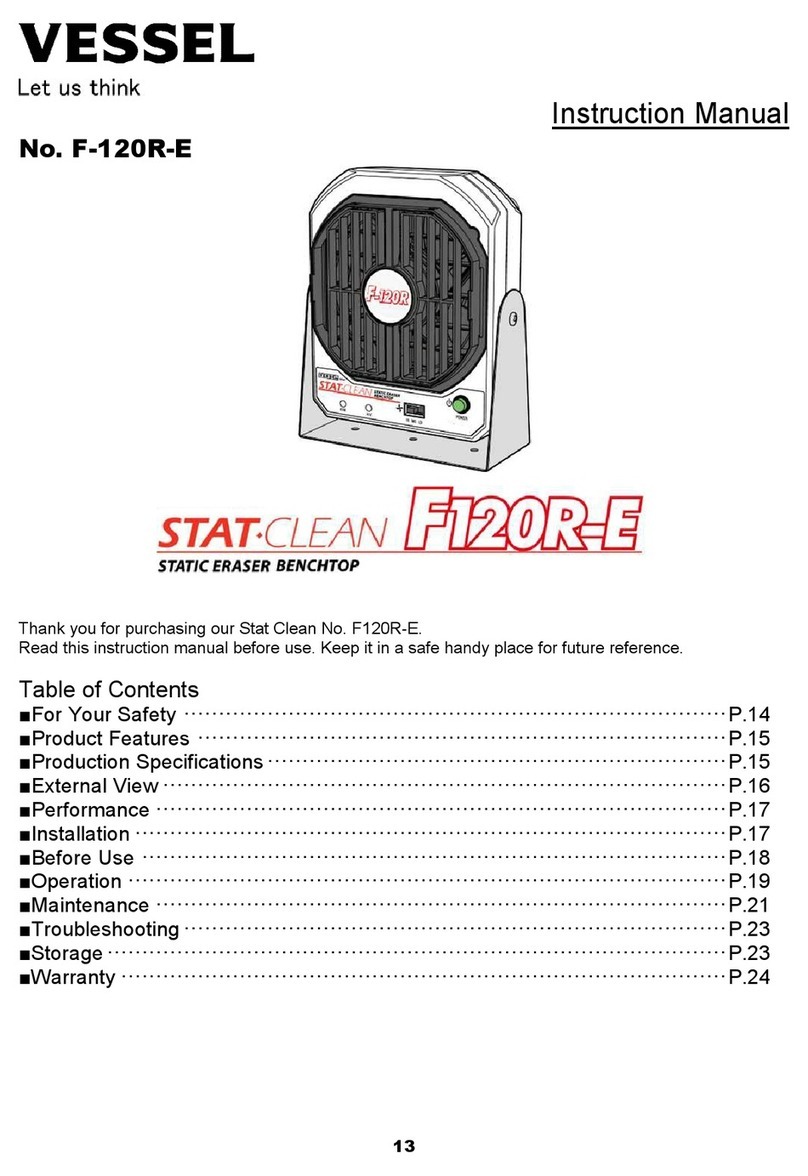 Vessel Stat Clean F-120R-E instruction manual Vessel Stat Clean F-120R-E instruction manual