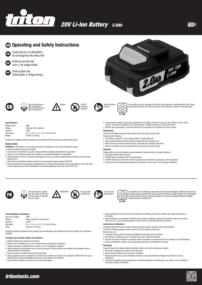 Triton T20B Operating and safety instructions