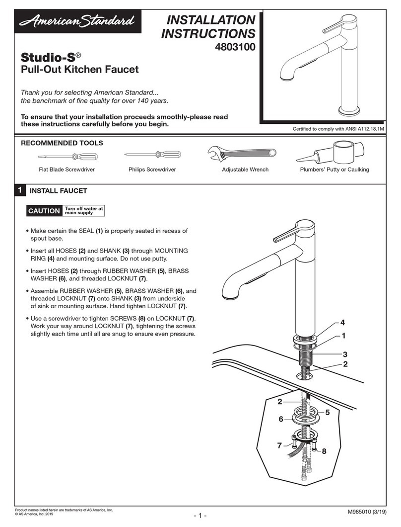 American Standard Studio-S 4803100 installation instructions American Standard Studio-S 4803100 installation instructions