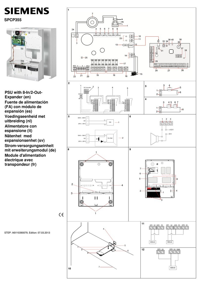 Siemens SPCP355 User manual