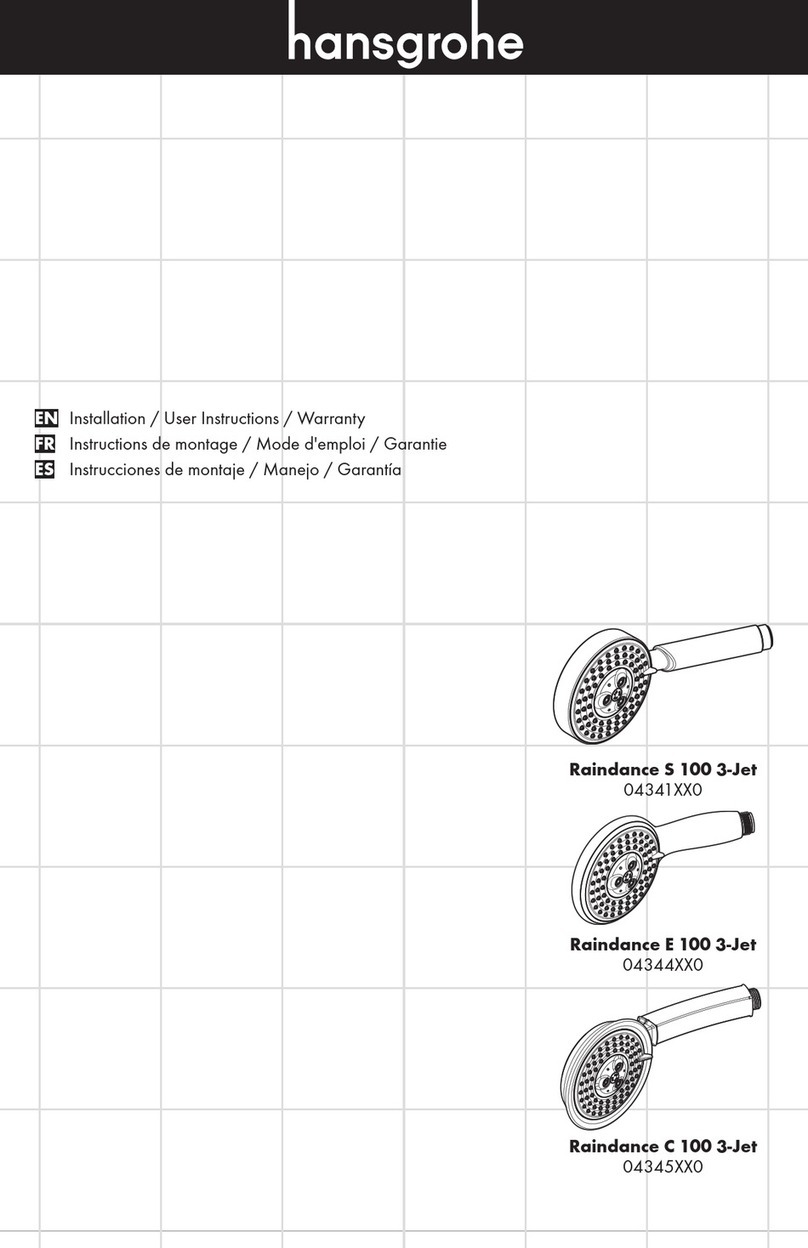 Hans Grohe Raindance S 100 3-Jet 04341 0 Series Instruction Manual