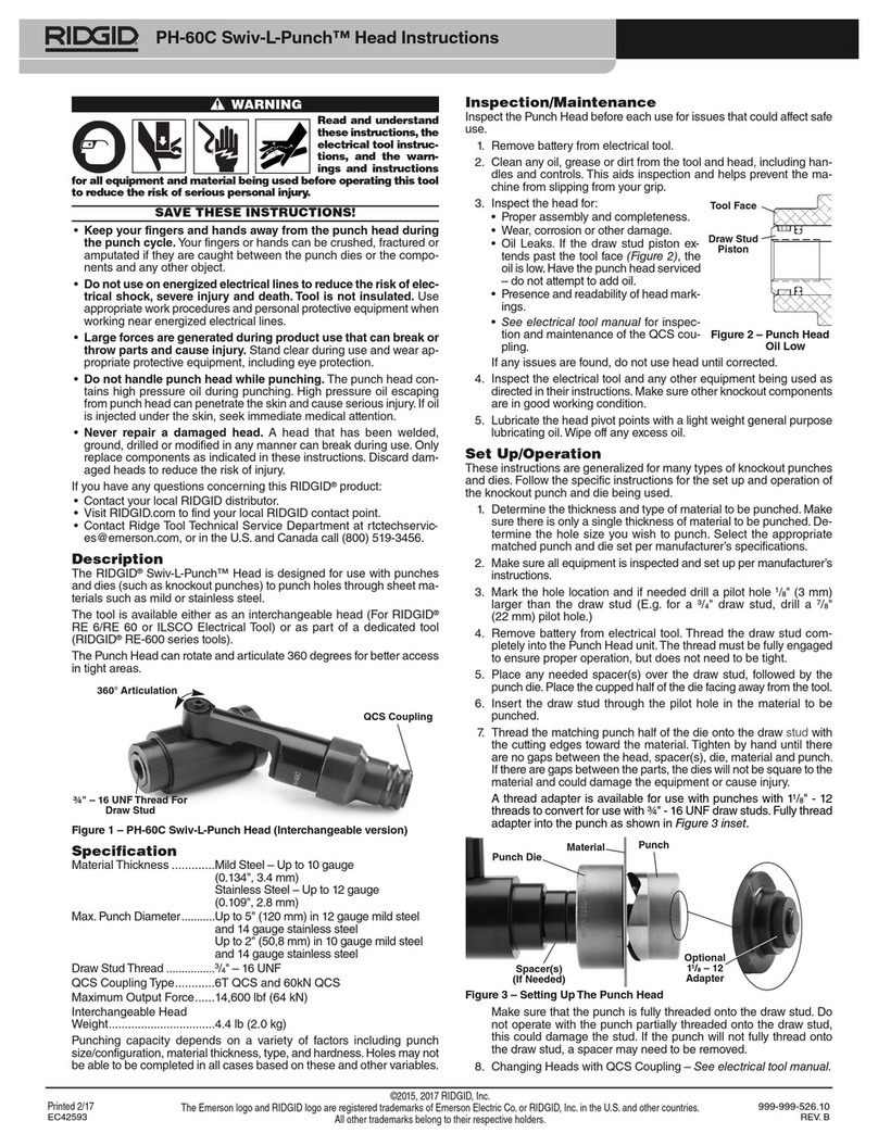 RIDGID PH-60C Swiv-L-Punch Head instructions