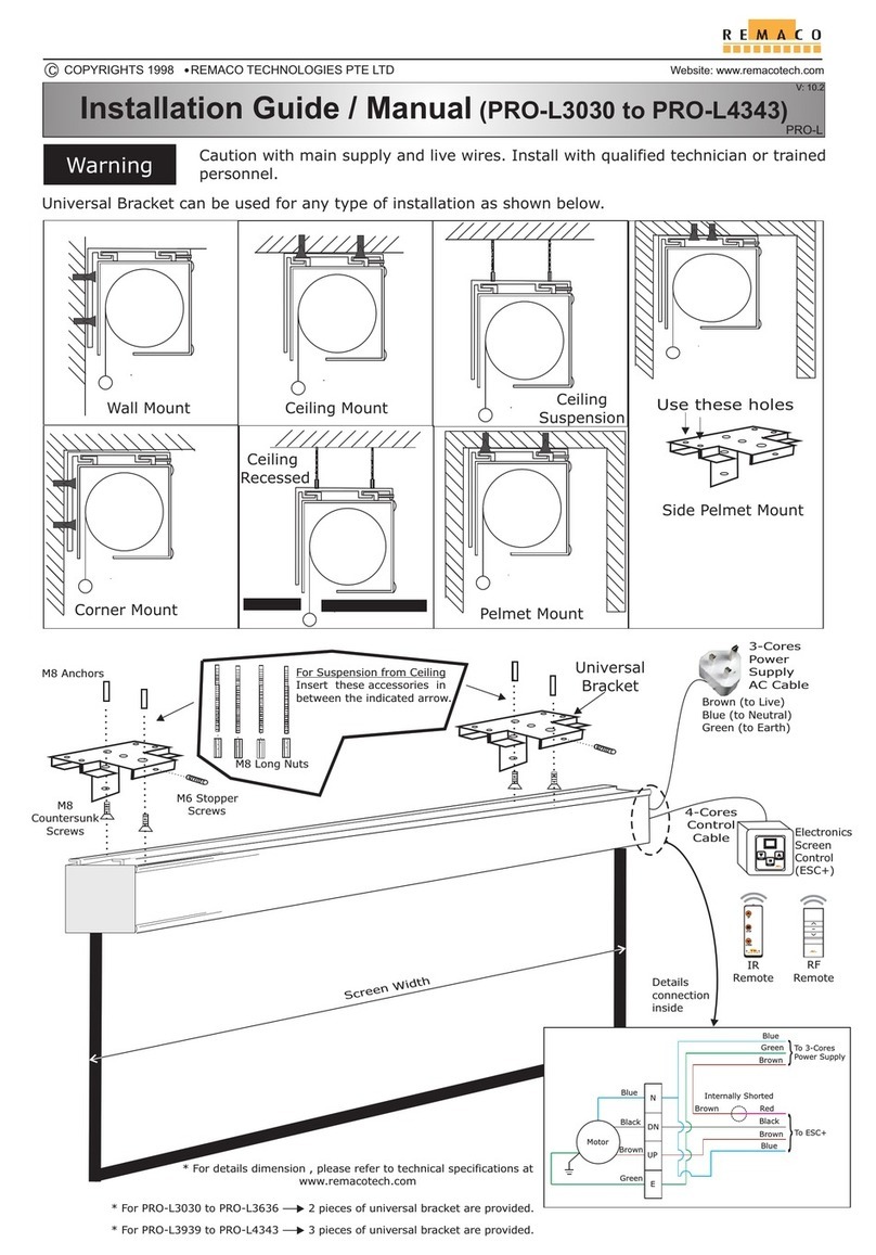 REMACO TECHNOLOGIES PRO-L3030 User manual