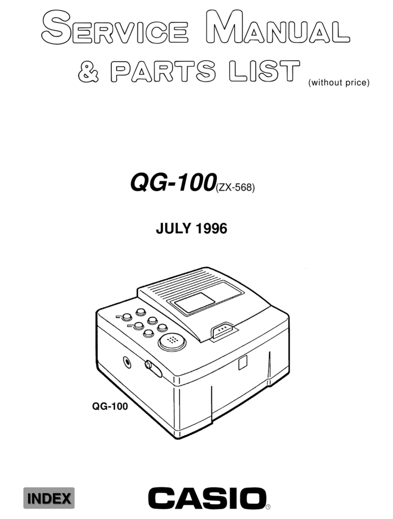 Casio QG-100 OPERATION, SERVICE MANUAL & PARTS LIST