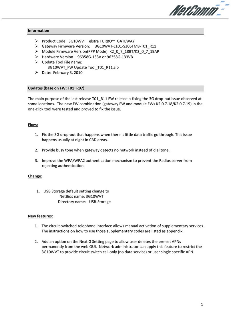 NetComm 3G10WVT quick start guide