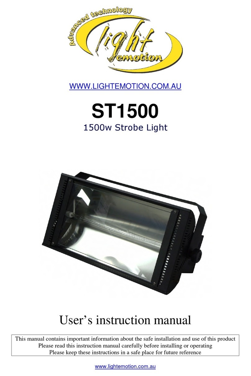 Light Emotion ST1500 User instruction manual