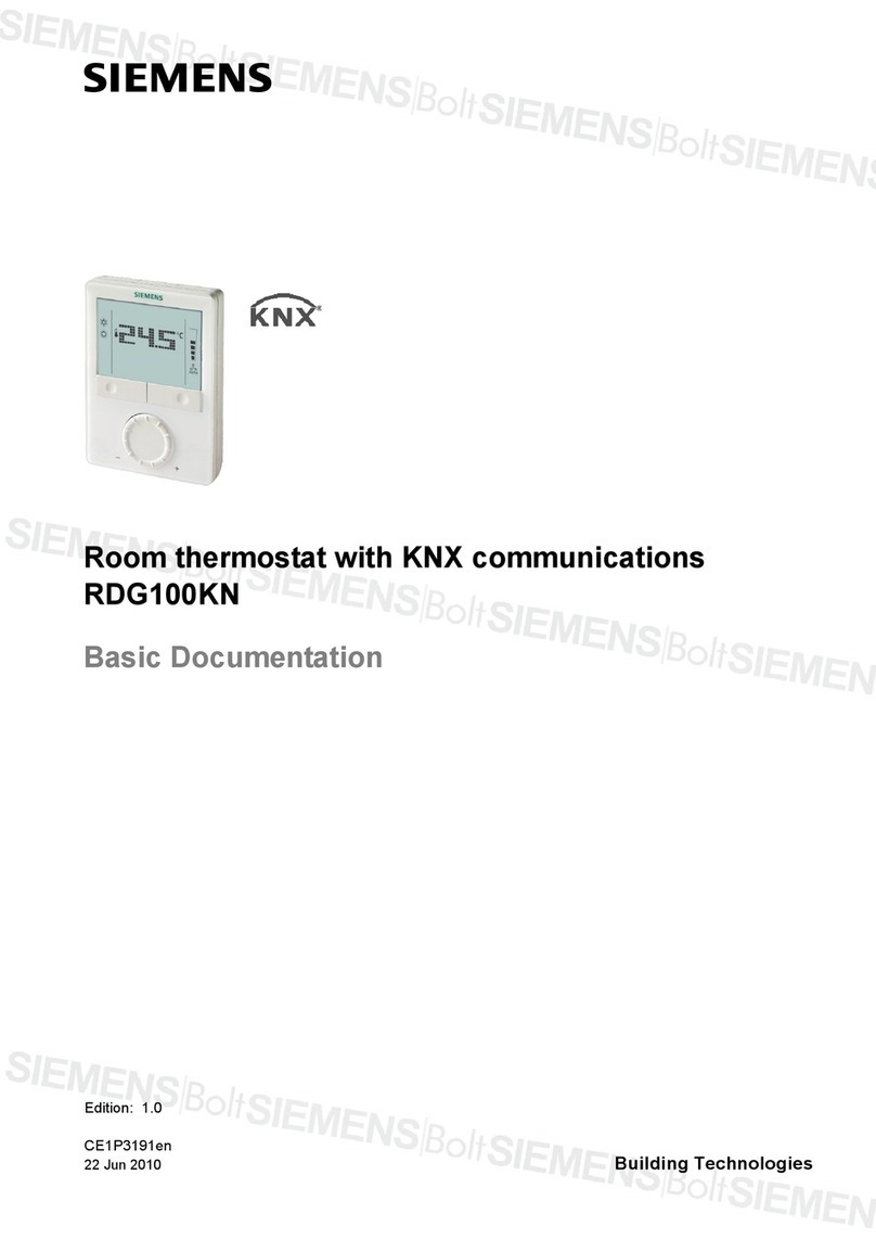 Siemens RDG100KN Operator's manual