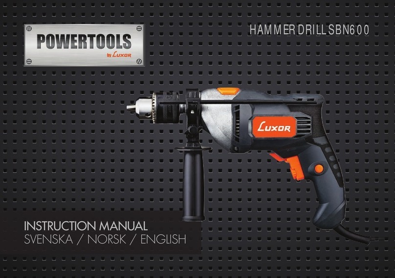 Luxor POWERTOOLS SBN600 instruction manual