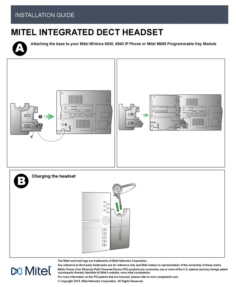 Mitel Integrated DECT Headset installation guide