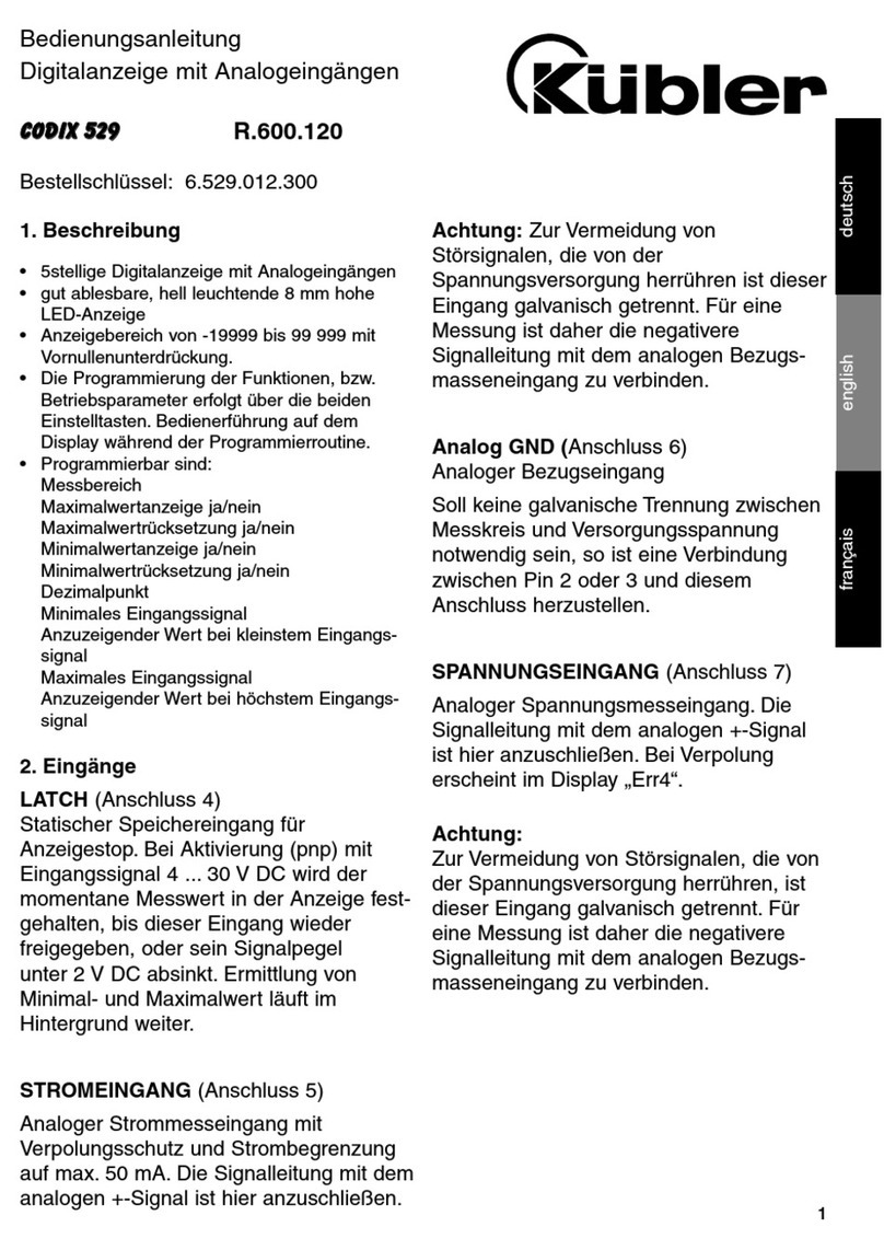 Kübler CODIX 529 User manual