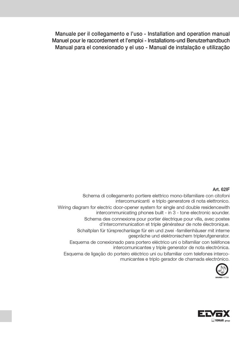 Vimar 62IF Installation and operation manual