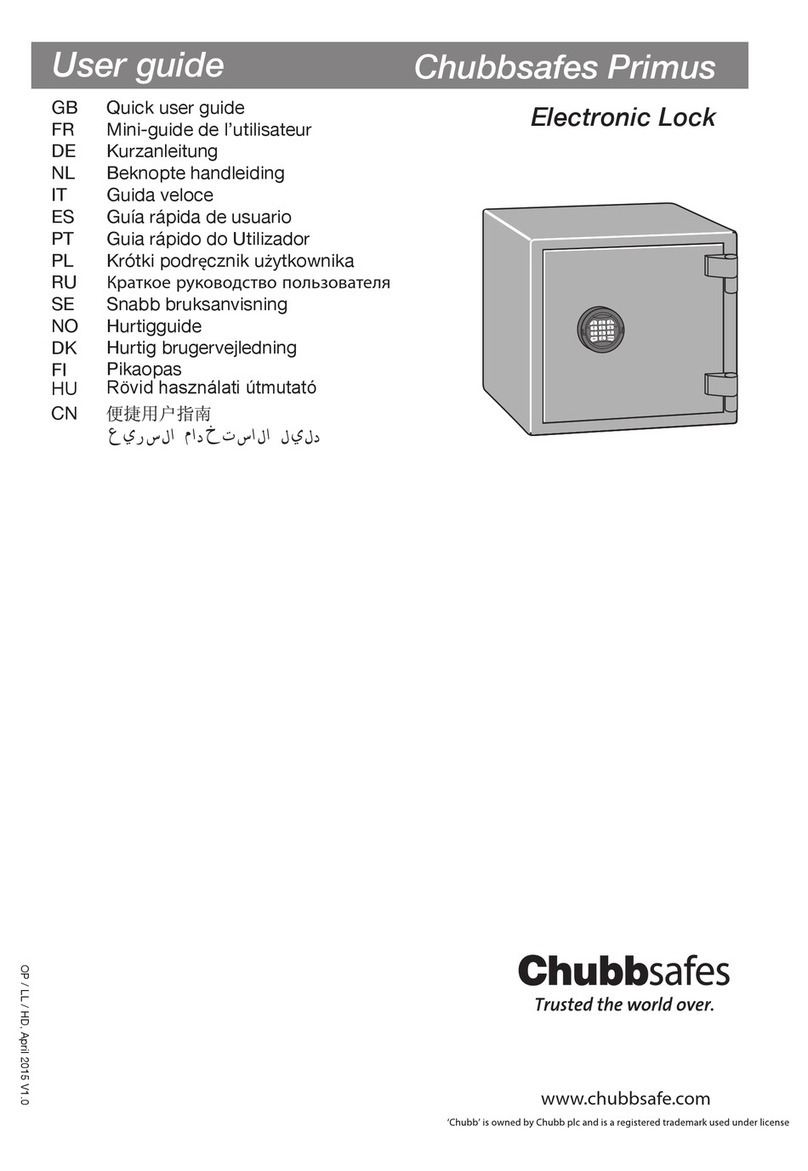 Chubbsafes Primus Quick user guide