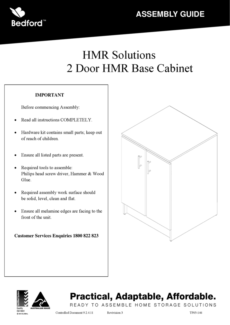 Bedford 2 Door HMR Base Cabinet Assembly guide