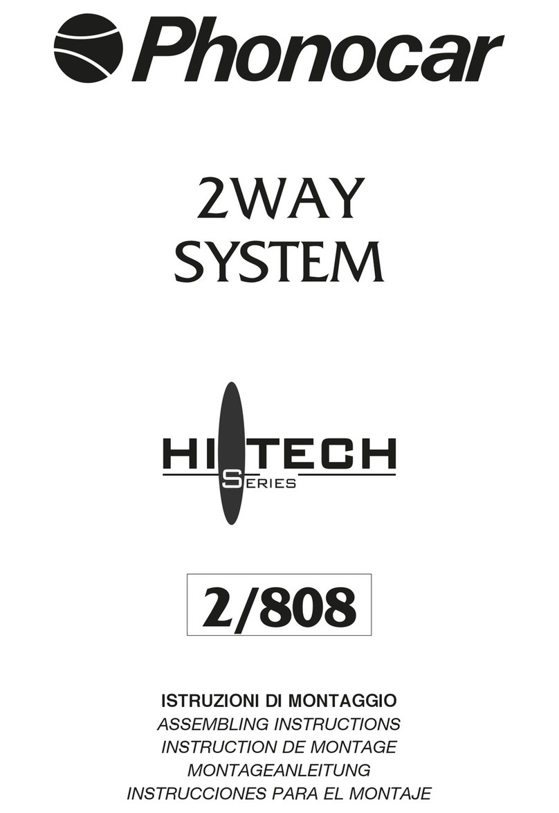 Phonocar HI-TECH Series Assembling instructions