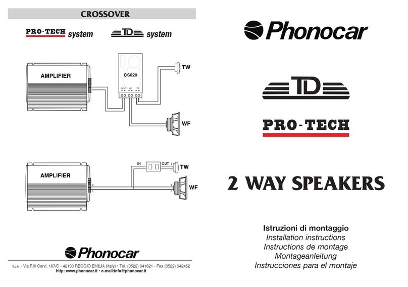 Phonocar PRO-TECH system installation instructions