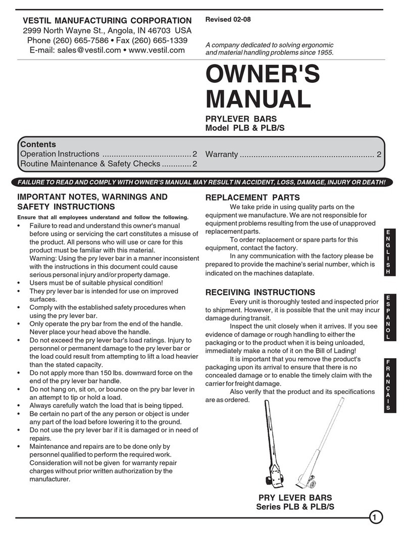 Vestil PLB/S Series User manual