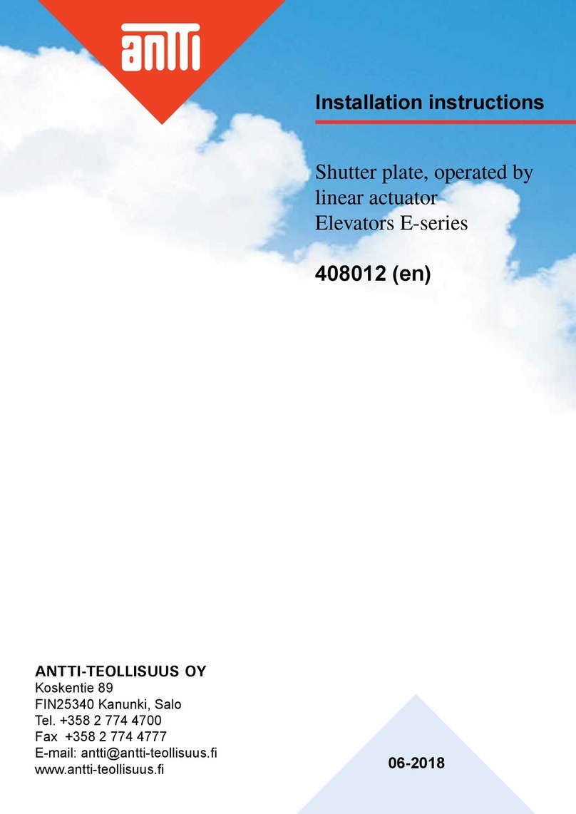 ANTTI E-series installation instructions