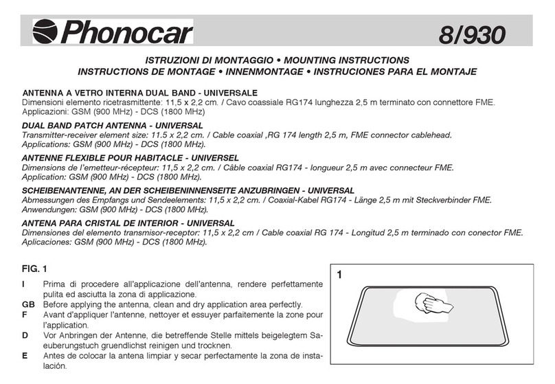 Phonocar 8/930 User manual