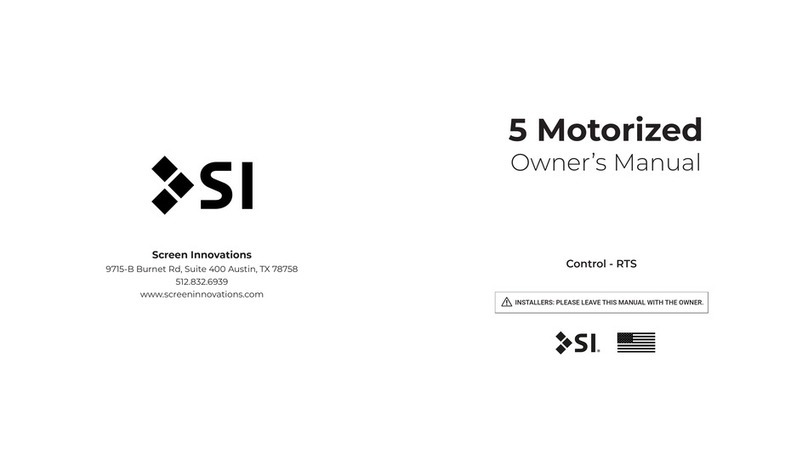 Screen Innovations 5 Motorized owner's manual