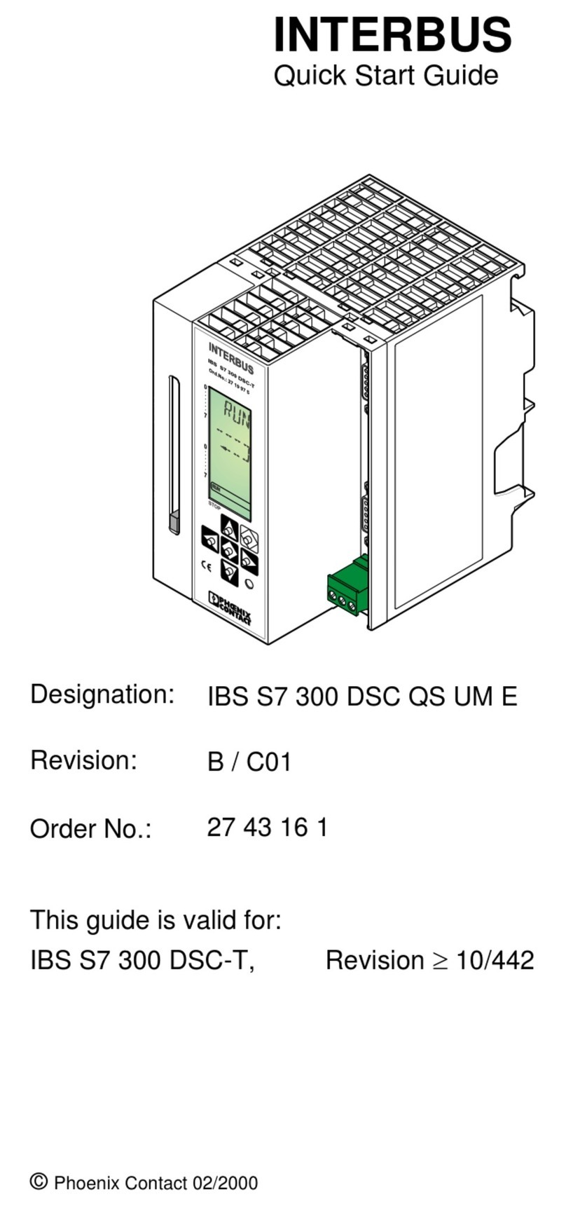 Phoenix Contact INTERBUS User manual