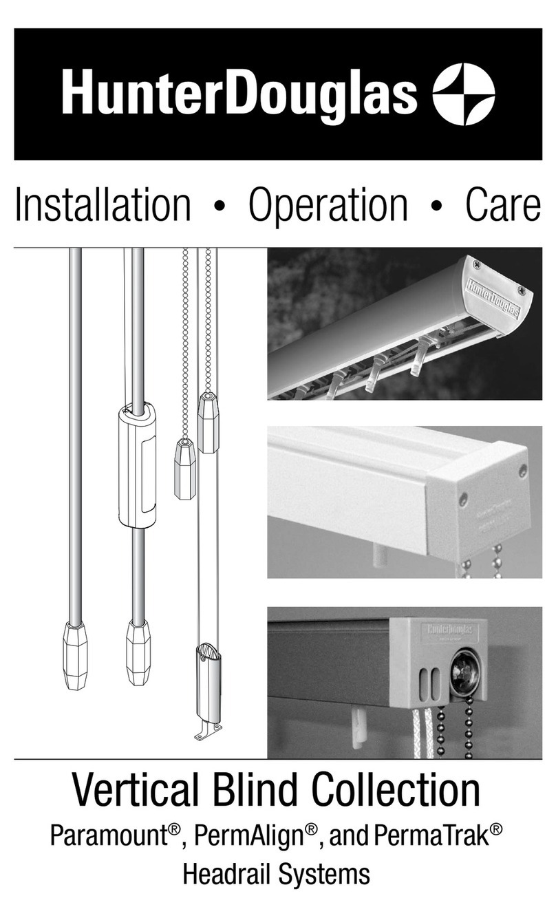HunterDouglas Paramount Installation operation and care