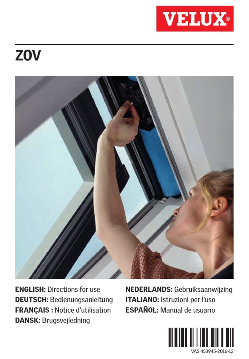 Velux Z0V Series Directions for use