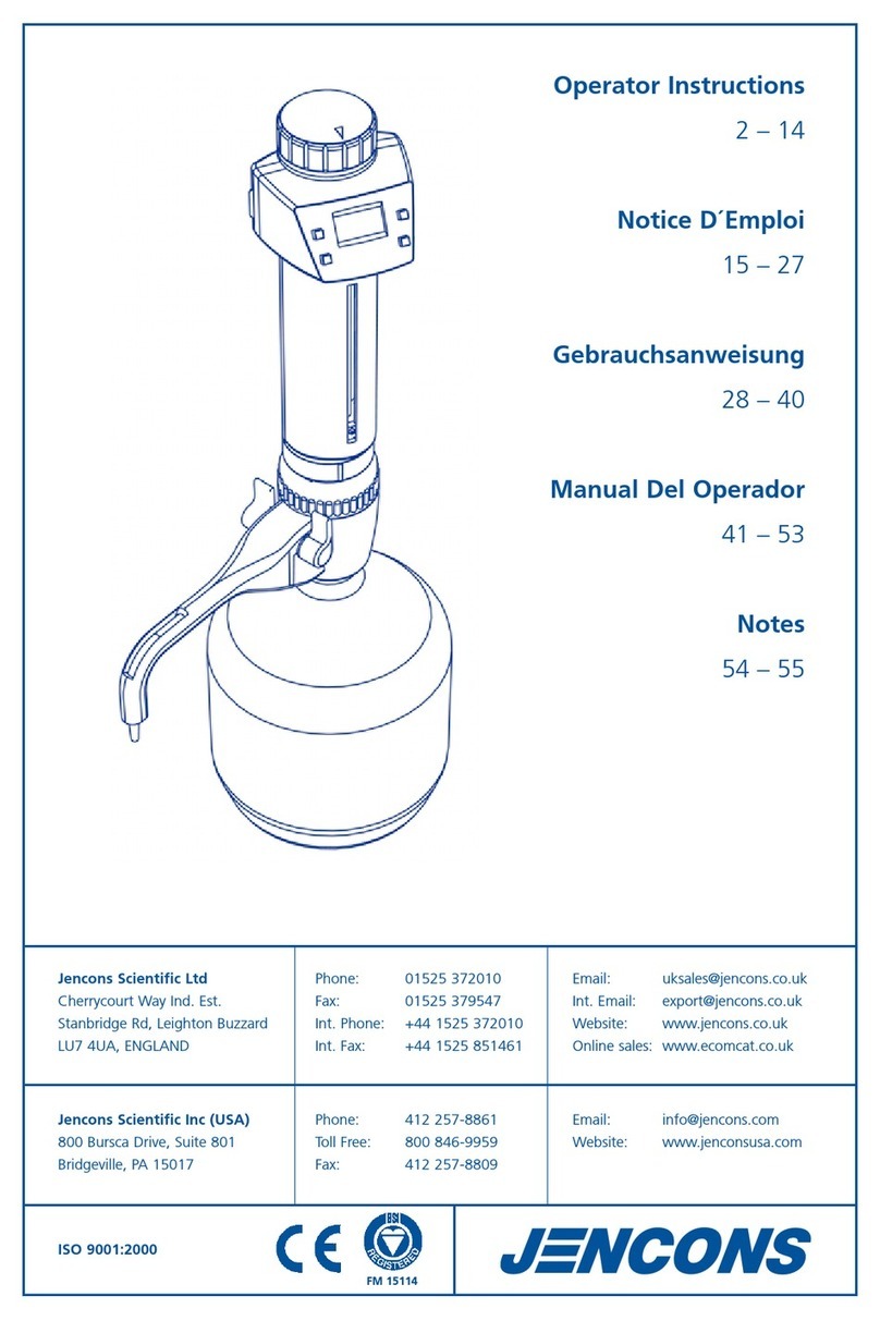 JENCONS Zippette Digital Operator instructions