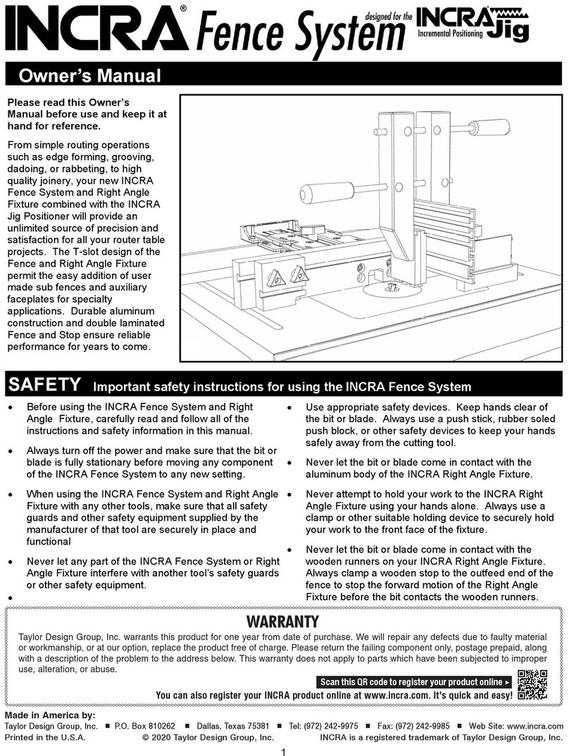 Incra Fence System owner's manual