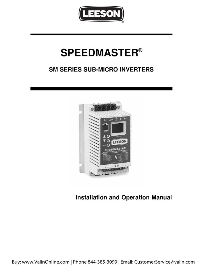 Leeson SPEEDMASTER SM Series Installation and operation manual