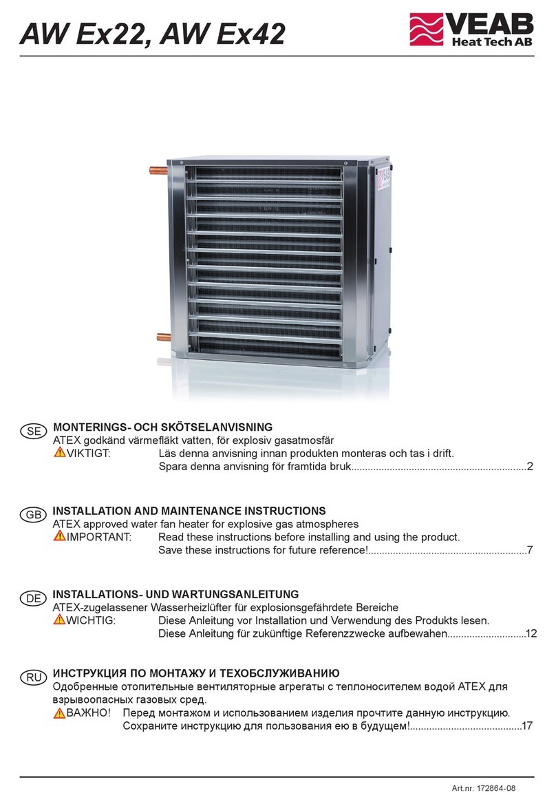 VEAB Heat Tech AW Ex22 Installation and maintenance instructions