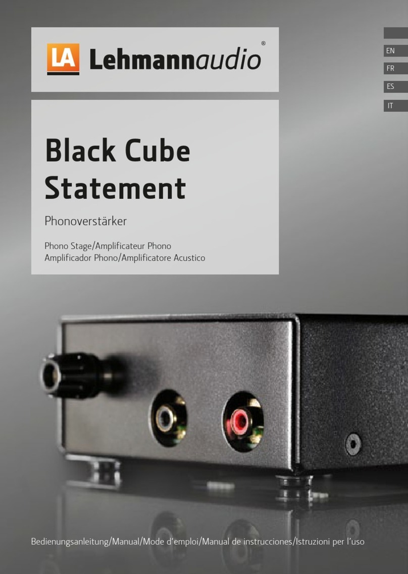 Lehmannaudio Black Cube Statement User manual