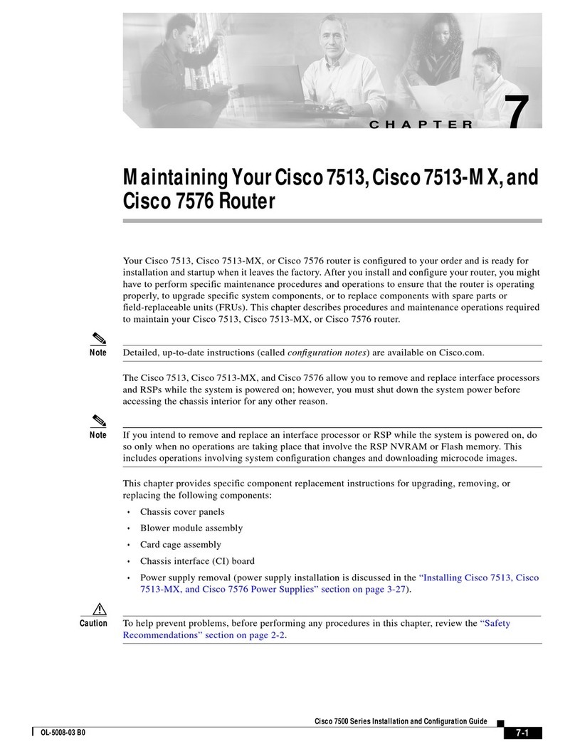 Cisco Card Cage and Backplane  7513-MX User manual