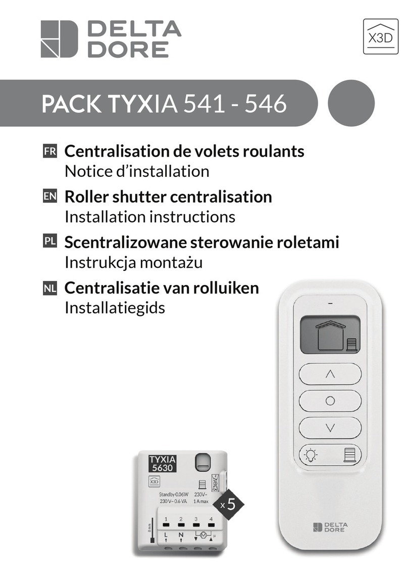 DELTA DORE PACK TYXIA 541 installation instructions