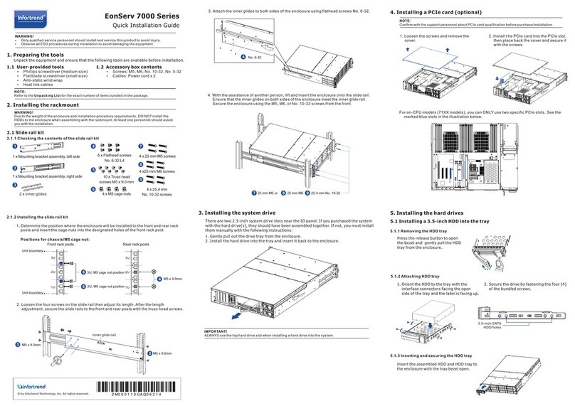 Infotrend EonServ 7000 Series Quick installation guide